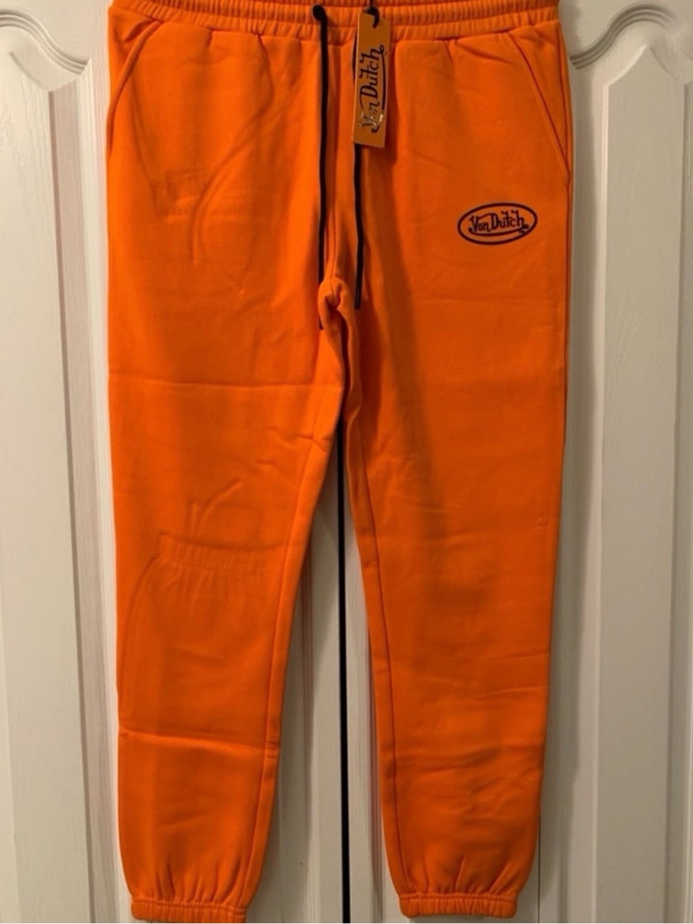 Von Dutch Orange Jogger Sweatpants Small New